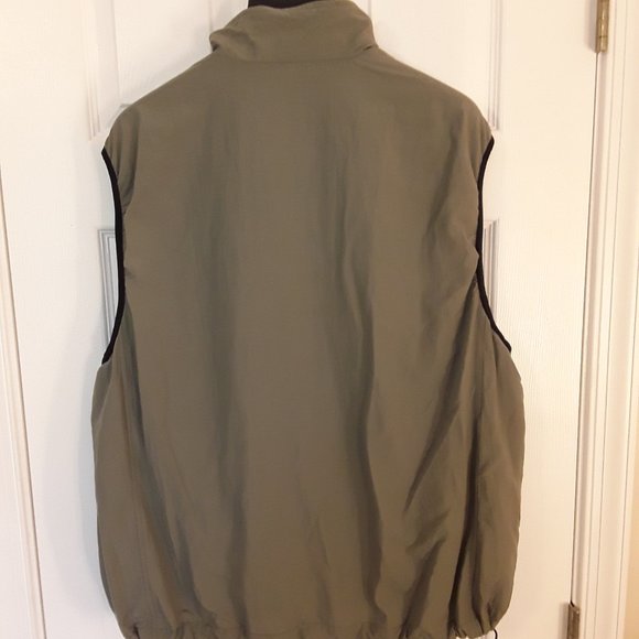 COLUMBIA sleeveless vest light green A/XL full zipper front 2 front zippered poc - Picture 8 of 9